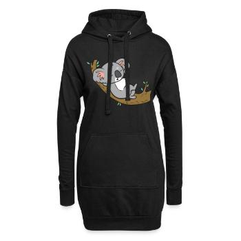 Koala - détendu sur une branche - Sweat-shirt à capuche long Femme - noir - Devant