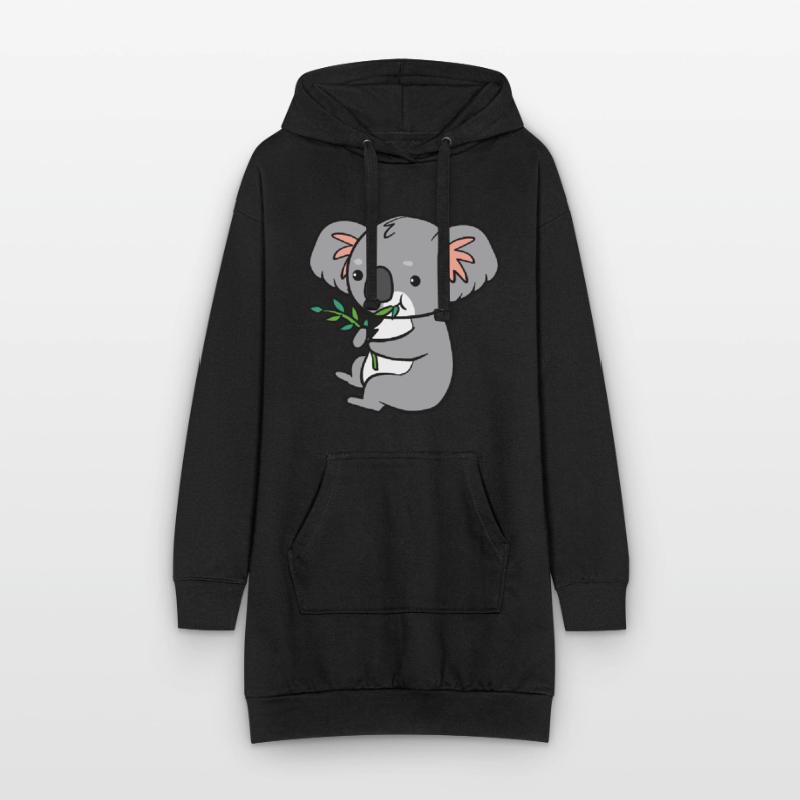 Koala - eats eucalyptus Hoodie Dress