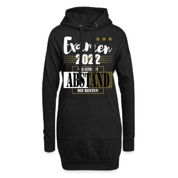 Examen 2022 Wir sind mit Abstand die Besten - Hoodie-Kleid - Schwarz - Vorne