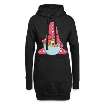 Seestern - Hoodie-Kleid - Schwarz - Vorne