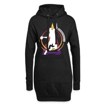Handball Handballspieler Handballer Vintage Retro - Hoodie-Kleid - Schwarz - Vorne