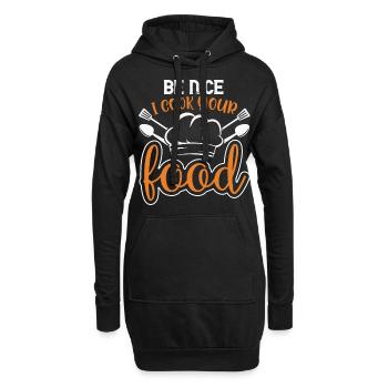 Koch Küchenchef Köche Küche Lustiger Spruch - Hoodie-Kleid - Schwarz - Vorne
