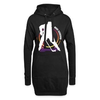 Eishockey Eishockeyspieler Spieler Vintage Retro - Hoodie-Kleid - Schwarz - Vorne