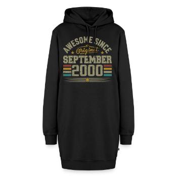 September 2000 Gift Built in September 2000 - Hoodie Dress - black - Front