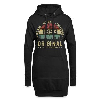 Anniversaire Original 1993 - Cadeau Septembre 1993 - Sweat-shirt à capuche long Femme - noir - Devant