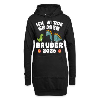 Ich Werde Großer Bruder 2026 - Hoodie-Kleid - Schwarz - Vorne