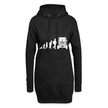 Trucker Evolution - Hoodie-Kleid - Schwarz - Vorne