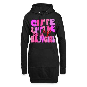 Babygirl - Cute Little Babygirl Devil - Hoodie-Kleid - Schwarz - Vorne