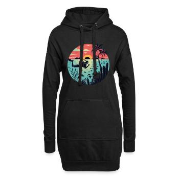 Taucher - Hoodie-Kleid - Schwarz - Vorne