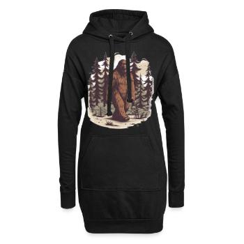 Arbres forestiers Sasquatch Mythe Cadeau Bigfoot - Sweat-shirt à capuche long Femme - noir - Devant
