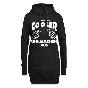 So sieht ein cooler Uhrenmacher Aus - Hoodie-Kleid - Schwarz - Vorne
