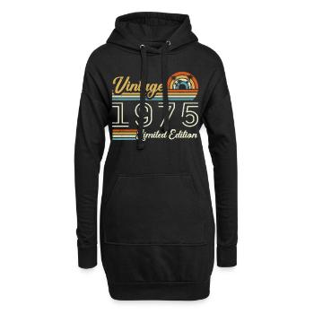 Anniversaire 50 Ans | Millésime 1975 Cadeau 1975 - Sweat-shirt à capuche long Femme - noir - Devant