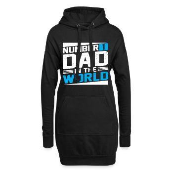 no1 papa du monde - Sweat-shirt à capuche long Femme - noir - Devant