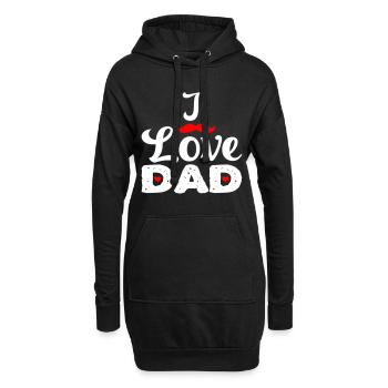 Ich liebe Papa SE - Hoodie-Kleid - Schwarz - Vorne