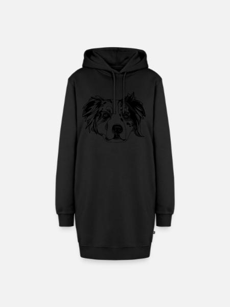Australian Shepherd - Hoodie-Kleid - Schwarz