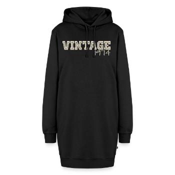 Jahrgang 1974 Original 1974 Retro 1974 Geschenk 1974 - Hoodie-Kleid - Schwarz - Vorne