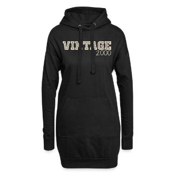Jahrgang 2000 Original 2000 Retro 2000 Geschenk 2000 - Hoodie-Kleid - Schwarz - Vorne