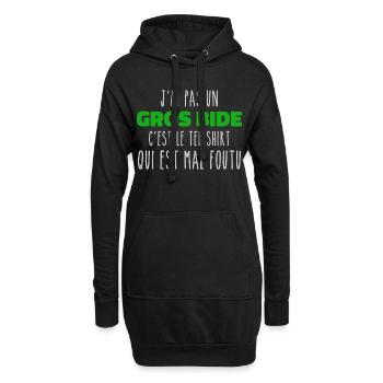 Ich habe keinen dicken Bauch, es ist das Geschenk-T-Shirt - Hoodie-Kleid - Schwarz - Vorne