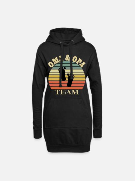 Oma & Opa - Hoodie-Kleid - Schwarz