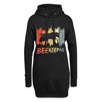Vintage Imkerei - Hoodie-Kleid - Schwarz - Vorne