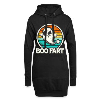 Lustiger Geist furzt – Halloween Spaß - Hoodie-Kleid - Schwarz - Vorne