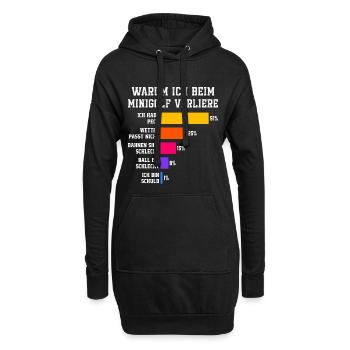 warum ich beim minigolf verliere minigolfer - Hoodie-Kleid - Schwarz - Vorne