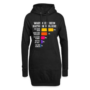 Biathlon : Pourquoi je perds en biathlon - Sweat-shirt à capuche long Femme - noir - Devant
