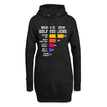 Warum ich beim Golf verliere Golfer Golfen - Hoodie-Kleid - Schwarz - Vorne