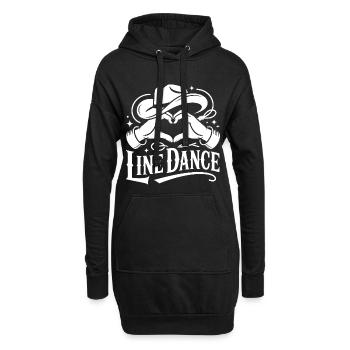 Line Dance Herzhände Cowboy - Hoodie-Kleid - Schwarz - Vorne