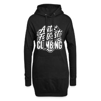 Antifaschistischer Bergtee besteigen - Hoodie-Kleid - Schwarz - Vorne