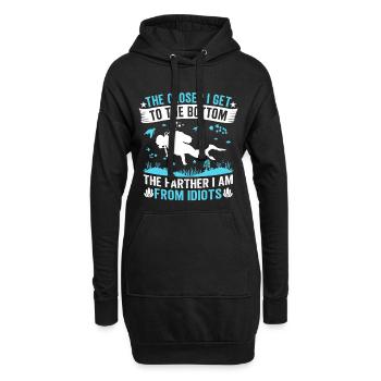 funny scuba diving diver - Hoodie Dress - black - Front