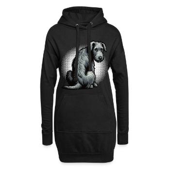 Irish Wolfhound Wolfhound Wolfhound Owner Wolfhound Fan - Hoodie Dress - black - Front