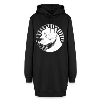 Dogo Argentino - Sweat-shirt à capuche long Femme - noir - Devant