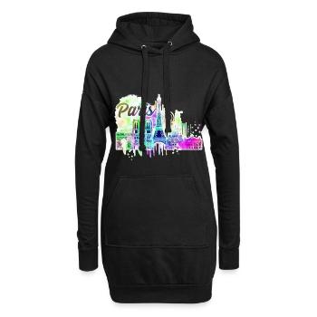 Paris 2 J - Hoodie-Kleid - Schwarz - Vorne
