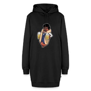 Hot Dogs And Beer Gift For Festivals - Hoodie Dress - black - Front