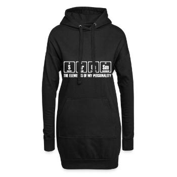 Sarcasm Table Periodic Dire Cadeau - Sweat-shirt à capuche long Femme - noir - Devant