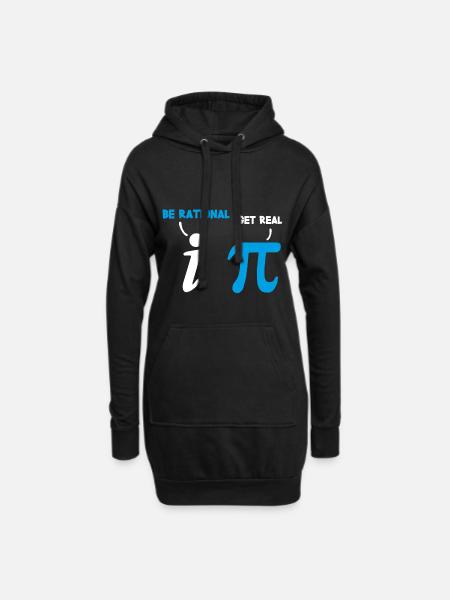 Math maths - Sweat-shirt à capuche long Femme - noir