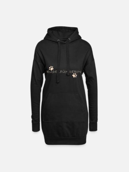 Hunde Pfote Rudel Hundehalter Spruch Geschenk - Hoodie-Kleid - Schwarz