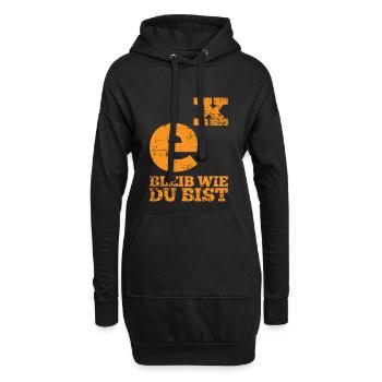 Exponentialfunktion Bleib wie du bist Geschenk - Hoodie-Kleid - Schwarz - Vorne