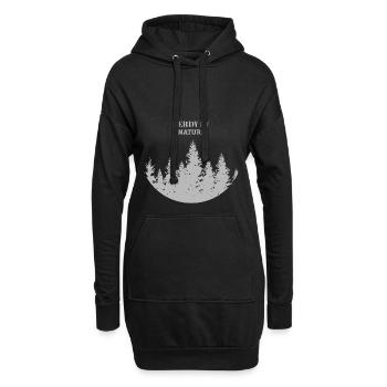 Wald Wildnis Natur Spruch Geschenk - Hoodie-Kleid - Schwarz - Vorne