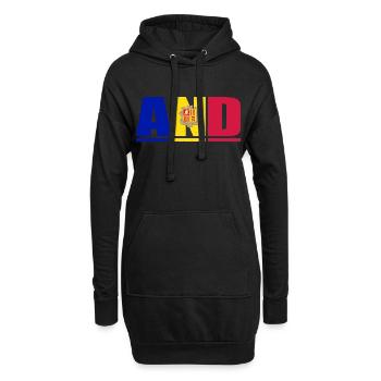 Andorra Grafik - Hoodie-Kleid - Schwarz - Vorne
