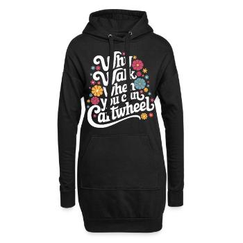 Turnen Turner Gymnastik - Hoodie-Kleid - Schwarz - Vorne