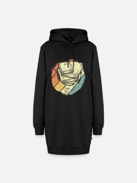 Bücher - Hoodie-Kleid - Schwarz