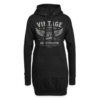 Jahrgang August 1978, Baujahr August 1978 - August 1978 - Hoodie-Kleid - Schwarz - Vorne
