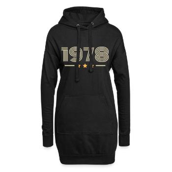 Legendär seit 1978 Geburtstagsgeschenk 1978 - Hoodie-Kleid - Schwarz - Vorne