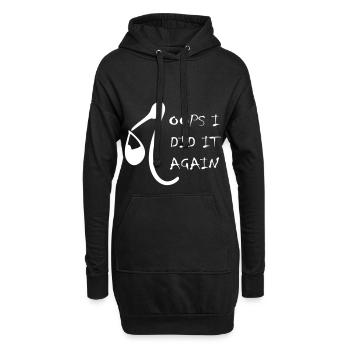 oops je l'ai fait à nouveau - Sweat-shirt à capuche long Femme - noir - Devant