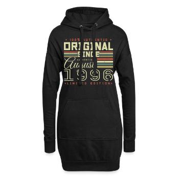 Août 1996 Retro Août 1996 Août 1996 Anniversaire - Sweat-shirt à capuche long Femme - noir - Devant