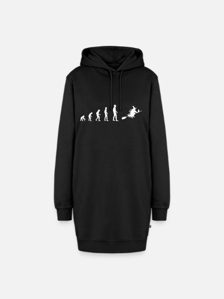 Hexe – Evolution - Hoodie-Kleid - Schwarz