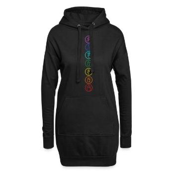 Chakra Om mantra - Sweat-shirt à capuche long Femme - noir - Devant