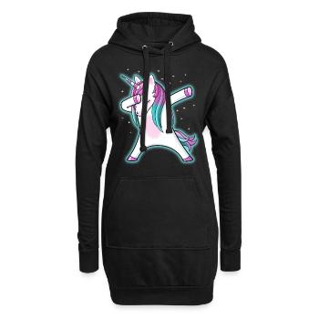 Dabbing Unicorn Gift Dabbing Unicorn - Sweat-shirt à capuche long Femme - noir - Devant